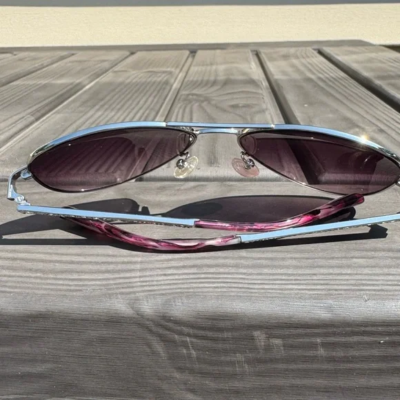 Guess by Merciano Crystal Accent Aviator Sunglasses - Picture 8 of 9